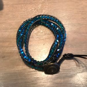Beautiful Black & Turquoise Wrap Bracelet